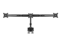 Multibrackets M VESA Desktopmount Triple Desk Clamp 15"-24" monteringssats - för 3 LCD-bildskärmar - svart 7350105210372