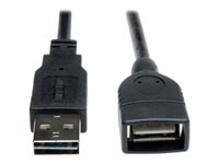 Eaton Tripp Lite Series Universal Reversible USB 2.0 Extension Cable (Reversible A to A M/F), 1 ft. (0.31 m) - USB-förlängningskabel - USB till USB - 30 cm UR024-001