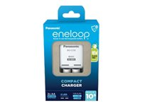 Panasonic eneloop Basic BQ-CC50 batteriladdare - 2 x AA-typ - NiMH - Eurokontakt K-KJ50MCD20E