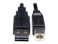 Eaton Tripp Lite Series Universal Reversible USB 2.0 Cable (Reversible A to B M/M), 1 ft. (0.31 m) - USB-kabel - USB typ B till USB - 30 cm UR022-001