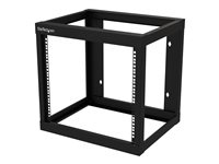 StarTech.com 9U 19" Wall Mount Network Rack 17" Deep 2 Post Open Frame for Server Room/Data/AV/IT/Communication/Computer Equipment/Patch Panel w/ Cage Nuts/Screws Hook/Loop 175lb Capacity - Wallmount Server Rack (RK919WALLO) - rack - 9U RK919WALLO