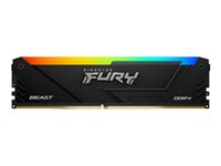 Kingston FURY Beast RGB - DDR4 - sats - 32 GB: 2 x 16 GB - DIMM 288-pin - 2666 MHz / PC4-21328 - ej buffrad KF426C16BB12AK2/32