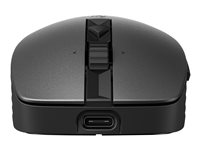 HP 715 - mus - flera enheter, laddningsbar - 2.4 GHz, Bluetooth 3.0 - svart 6E6F0AA