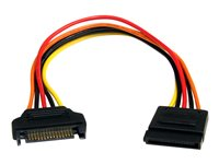 StarTech.com 8in 15 pin SATA Power Extension Cable - 8 SATA power Extension Cable - 8 SATA power Extension cord - förlängningskabel för ström - SATA-ström till SATA-ström - 20.3 cm SATAPOWEXT8