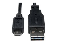 Eaton Tripp Lite Series Universal Reversible USB 2.0 Cable (Reversible A to 5Pin Micro B M/M), 3 ft. (0.91 m) - USB-kabel - mikro-USB typ B till USB - 91 cm UR050-003