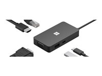 Microsoft USB-C Travel Hub - dockningsstation - USB-C - VGA, HDMI - 1GbE 1E4-00004