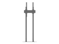 Multibrackets M Pro Dual Pole Floorbase B2B ställ - för 2 LCD-bildskärmar - svart 7350073738984