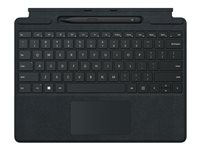 Microsoft Surface Pro Signature Keyboard - tangentbord - med pekplatta, accelerometer, Förvarings- och laddningsfack för Surface Slim Pen 2 - QWERTY - engelska - svart - med Slim Pen 2 Inmatningsenhet 8X8-00003