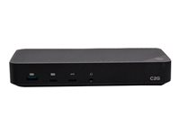 C2G USB-C 11-in-1 Hybrid DisplayLink and DP Alt Mode Triple 4K Docking Station with HDMI, DisplayPort, Ethernet, USB, 3.5mm Audio and Power Delivery up to 100W - dockningsstation - USB-C / Thunderbolt 3 - HDMI, DP - 1GbE C2G54538