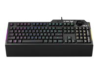 ASUS TUF Gaming K1 - tangentbord - AZERTY - fransk - svart Inmatningsenhet 90MP01X0-BKFA00