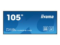 iiyama ProLite LH10551UWS-B1AG 105" Klass (104.7" visbar) LED-bakgrundsbelyst LCD-skärm - 5K - för digital skyltning LH10551UWS-B1AG