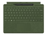 Microsoft Surface Pro Signature Keyboard - tangentbord - med pekplatta, accelerometer, Förvarings- och laddningsfack för Surface Slim Pen 2 - AZERTY - fransk - skog - med Slim Pen 2 Inmatningsenhet 8X8-00123