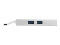 StarTech.com USB-C-multiportadapter med 4K HDMI - 2 USB-A-portar - 60 W PD - Silver och vit - dockningsstation - USB-C / Thunderbolt 3 - HDMI - 1GbE - TAA-kompatibel DKT30CHPDW