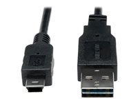 Eaton Tripp Lite Series Universal Reversible USB 2.0 Converter Adapter Cable (Reversible A to 5Pin Mini B M/M), 3 ft. (0.91 m) - USB-kabel - mini-USB typ B till USB - 91 cm UR030-003