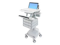 Ergotron StyleView Laptop Cart, SLA Powered, 9 Drawers vagn - öppen arkitektur - för bärbar dator/tangentbord/mus/streckkodsskanner - TAA-kompatibel SV44-1191-C