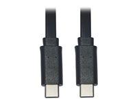 Eaton Tripp Lite Series USB-C Flat Cable (M/M), USB 2.0, Black, 6 ft. (1.83 m) - USB typ C-kabel - 24 pin USB-C till 24 pin USB-C - 1.8 m U040-006-C-FL