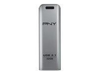 PNY Elite Steel - USB flash-enhet - 32 GB FD32GESTEEL31G-EF