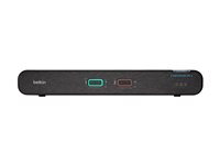 Belkin Universal Secure - 2:a generationen - omkopplare för tangentbord/video/mus/ljud - 2 portar - TAA-kompatibel F1DN102KVM-UN-4