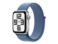 Apple Watch SE (GPS) 2a generation - silveraluminium - smart klocka med sportögla - winter blue - 32 GB MRE33DH/A