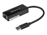 StarTech.com USB 3.0 Ethernet Adapter - USB 3.0 Network Adapter NIC with USB Port - USB to RJ45 - USB Passthrough (USB31000SPTB) - nätverksadapter - USB 3.0 - Gigabit Ethernet USB31000SPTB