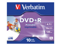 Verbatim DataLifePlus - DVD+R x 10 - 4.7 GB - lagringsmedier 43508