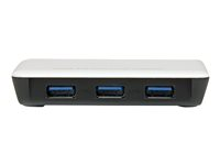 StarTech.com USB 3.0 till nätverksadapter för Gigabit Ethernet-nätverkskort med hubb med 3 portar - Vit - hubb - 3 portar ST3300U3S