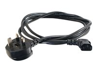 C2G 3m 18 AWG UK 90° Power Cord (IEC320C13R to BS 1363) - strömkabel - power IEC 60320 C13 till BS 1363 - 3 m C2G82036