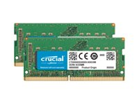 Crucial - DDR4 - sats - 16 GB: 2 x 8 GB - SO DIMM 260-pin - 2400 MHz / PC4-19200 - ej buffrad CT2K8G4S24AM