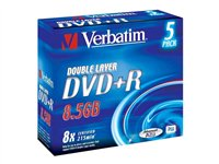 Verbatim - DVD+R DL x 5 - 8.5 GB - lagringsmedier 43541