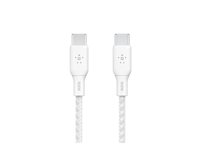 Belkin BoostCharge - USB typ C-kabel - 24 pin USB-C till 24 pin USB-C - 2 m CAB014BT2MWH