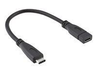 Roline - USB typ C-förlängningskabel - 24 pin USB-C till 24 pin USB-C - 15 cm 11.02.9015