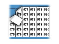 Brady Consecutive Numbers Wire Marker Card Legend 575-599 - lednings/kabelmärkare (förtryckt) WM-575-599-PK