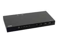 C2G Dual 4K HDMI HDBaseT + VGA, 3.5mm, and RS232 over Cat Switching Extender Box Transmitter to Ultra-Slim Box Receiver - 4K 60Hz - video/ljud/seriell förlängare - HDMI, HDBaseT C2G30027