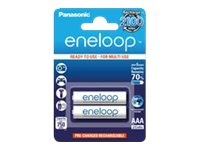 Panasonic eneloop BK-4MCCE batteri - 2 x AAA - NiMH BK-4MCCE/2BE