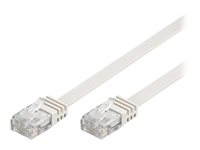 MicroConnect nätverkskabel - 1.5 m - vit V-UTP5015W-FLAT