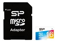 SILICON POWER Elite - flash-minneskort - 16 GB - microSDHC UHS-I SP016GBSTHBU1V20SP