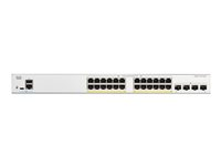 Cisco Catalyst 1300-24FP-4G - switch - 24 portar - Administrerad - rackmonterbar C1300-24FP-4G