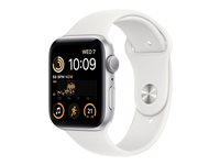 Apple Watch SE (GPS) 2a generation - silveraluminium - smart klocka med sportband - vit - 32 GB MNK23DH/A