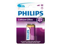 Philips Lithium Ultra 6FR61LB1A batteri x 9V - Li 6FR61LB1A/10