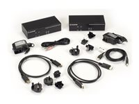 Black Box KVX Series - Kit - förlängare för tangentbord/video/mus/seriell/USB - TAA-kompatibel KVXLCDPF-200-SFPBN1