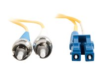 C2G LC-ST 9/125 OS1 Duplex Singlemode PVC Fiber Optic Cable (LSZH) - patch-kabel - 2 m - gul 85596