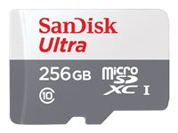 SanDisk Ultra - flash-minneskort - 256 GB - mikroSDXC UHS-I SDSQUNR-256G-GN6TA