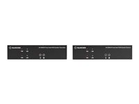 Black Box KVX Series KVM Extender over CATx - 4K, Dual-Head, HDMI/DisplayPort, USB 2.0, Serial, Audio, Local Video - förlängare för tangentbord/video/mus/seriell/USB - TAA-kompatibel KVXLCHDP-200