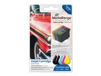 MediaRange - 4-pack - svart, gul, cyan, magenta - kompatibel - bläckpatron (alternativ för: Epson T1811, Epson T1812, Epson T1813, Epson T1814) MRET181