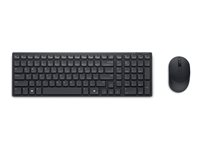 Dell Silent Keyboard and Mouse KM555 - sats med tangentbord och mus - QWERTY - USA, internationellt - svart Inmatningsenhet KM555-BLK-INT