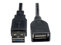 Eaton Tripp Lite Series Universal Reversible USB 2.0 Extension Cable (Reversible A to A), 6-in. (15.24 cm) - USB-förlängningskabel - USB till USB - 15 cm UR024-06N