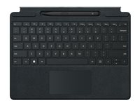 Microsoft Surface Pro Signature Keyboard - tangentbord - med pekplatta, accelerometer, Förvarings- och laddningsfack för Surface Slim Pen 2 - QWERTY - spansk - svart - med Slim Pen 2 Inmatningsenhet 8X8-00012