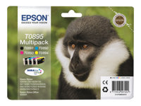 Epson T0895 Multipack - 4-pack - svart, gul, cyan, magenta - original - bläckpatron C13T08954020