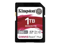 Kingston Canvas React Plus - flash-minneskort - 1 TB - SDXC UHS-II SDR2V6/1TB