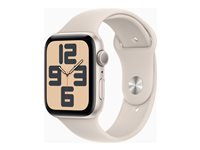 Apple Watch SE (GPS) 2a generation - stjärnljusaluminium - smart klocka med sportband - starlight - 32 GB MRE53KS/A